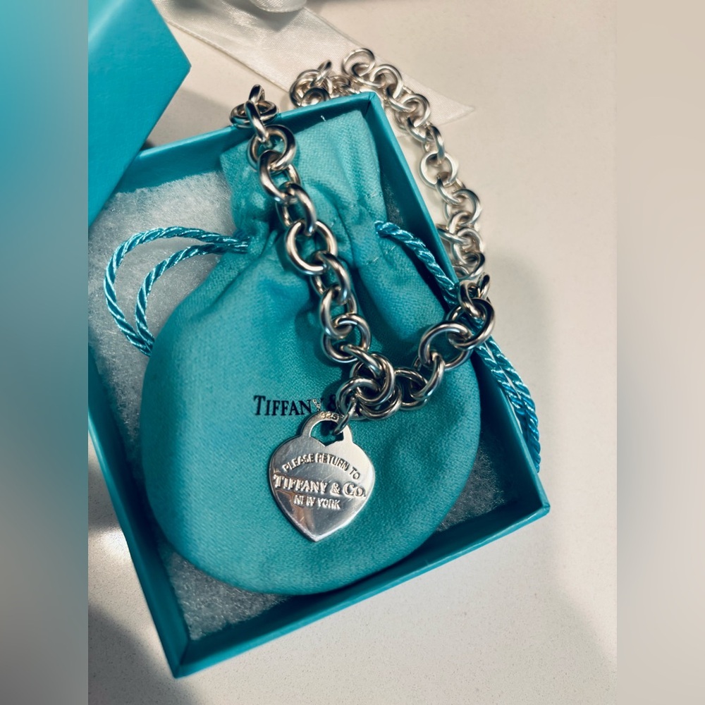 Tiffany & Co. Silver Heart Tag Necklace